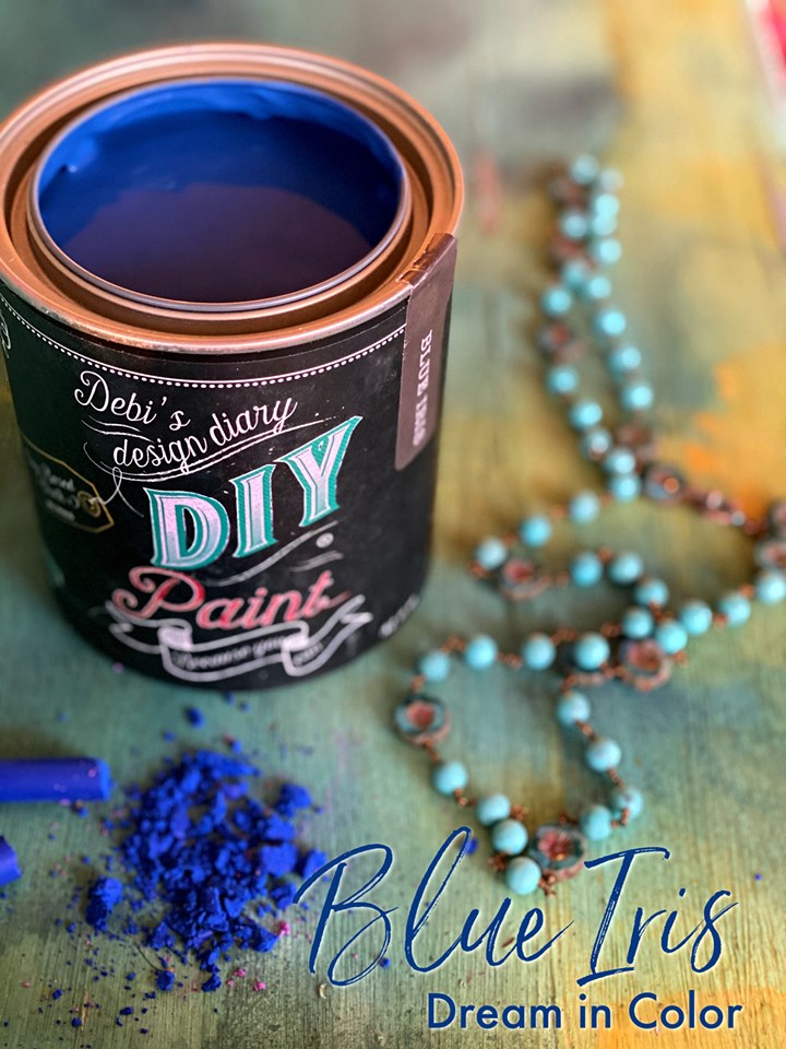 Blue Iris Paint Can