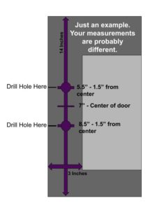 A digital drawing of how I determined the placement of the handles.