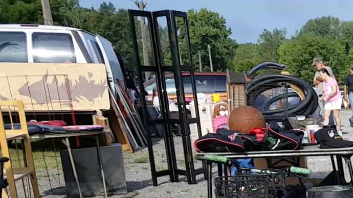 Coffee Bag Room Screen at Strawtown Flea Market