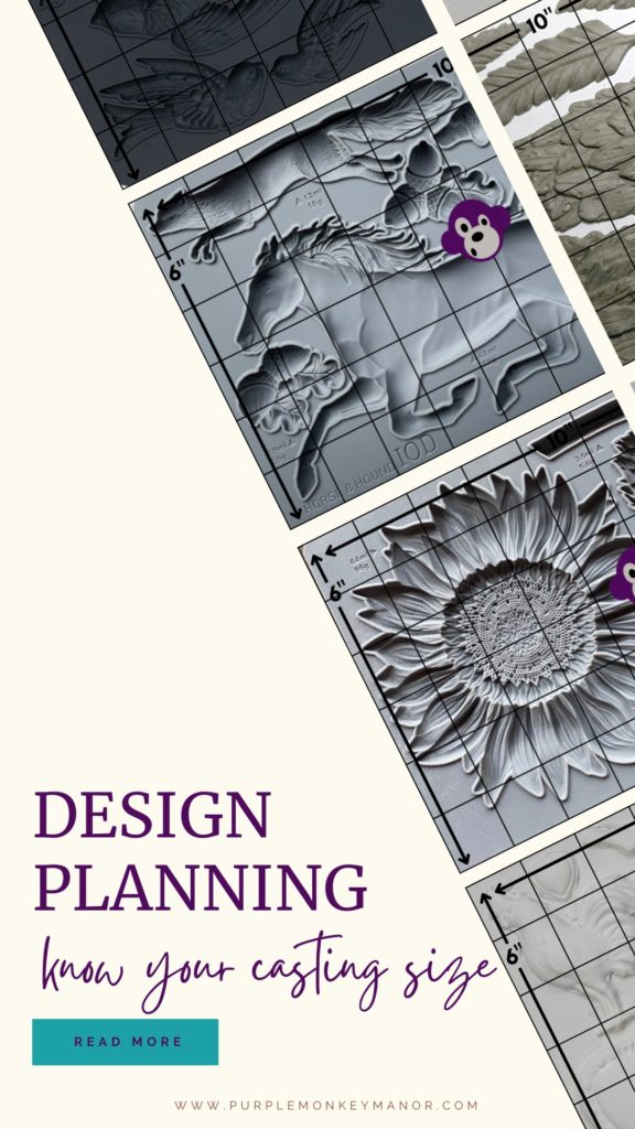 Pinterest post for Sometimes Size Matters blog post. This pin is titled Design Planning: Know Your Casting Size.